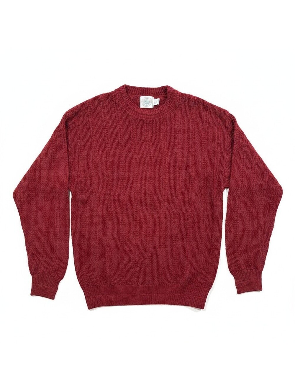 Cape Isle Knitters Sweater Mens M Red Cotton Crewneck Made in USA